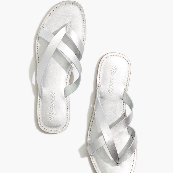 Madewell Shoes - Madewell The Boardwalk Thong Sandal In Metallic Leather
